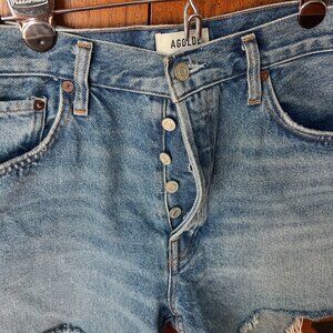 Agolde Blue Jean Shorts Vintage Style  - Parker - Raw Hem